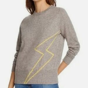 Madeleine Thompson X Aqua Lightning Bolt Crew Neckline Lightweight Sweater